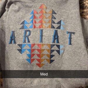 Ariat Gray Hoodie with Colorful Triangles